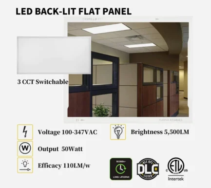 2X4 LED FLAT PANEL - 50W - 4000K - Image 4