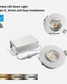 SLIM LED DOWNLIGHT 3, 8W 550LMN, GIMBLE, 5000K OIL RUBBED BRONZE, 360 DEGREE ROTATION
