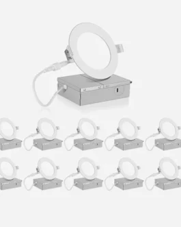 4″- 9W Selectable LED Slim Light – 10 PACK WHITE