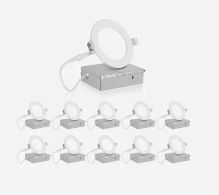 4"- 9W Selectable LED Slim Light - 10 PACK WHITE - Image 2