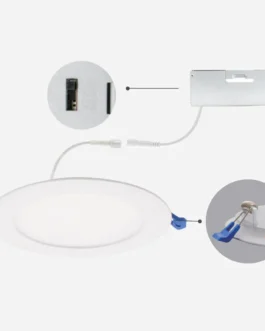 6′′ Slim Panel Recessed Downlight With 5CCT Selectable & Nightlight