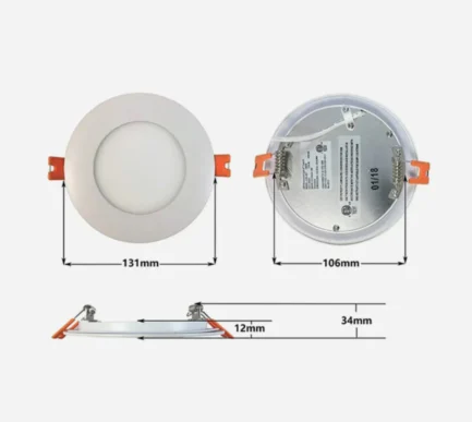 4" Round Slim Recessed LED Light - 5000K WHITE - Image 2